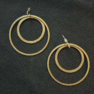 Bing bang brass circle earrings